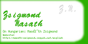 zsigmond masath business card